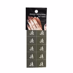 Mönsterschablon Nailart 10 st, blomma