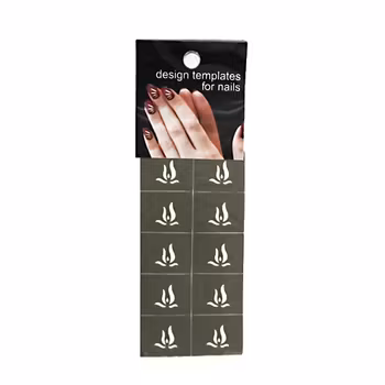 Mönsterschablon Nailart 10 st, blomma