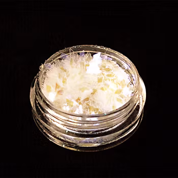 Glitter romber, vit som skimrar i gult