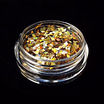 Glitter romber, guld