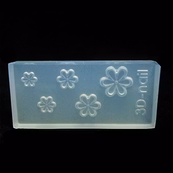 3d form för nageldekorationer, nr 0652 blommor