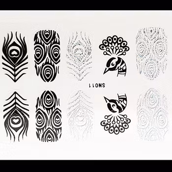 Nagelstickers silver holo, SN011