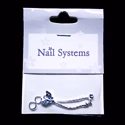 Nagelsmycke, blå fjäril