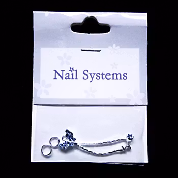 Nagelsmycke, blå fjäril