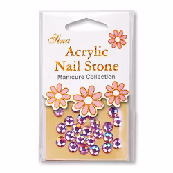 Rhinestones holo 24 st runda, 4 mm lila