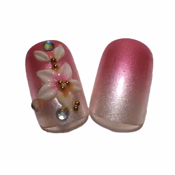 Designtippar vit 3d-lilja, 24st