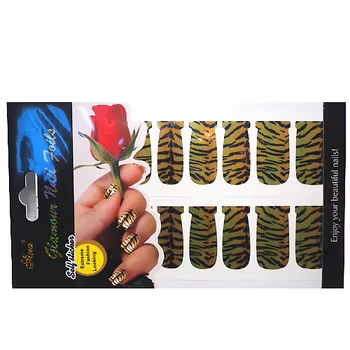 Fullcover nailstickers, GNF-213 tigermönstrade