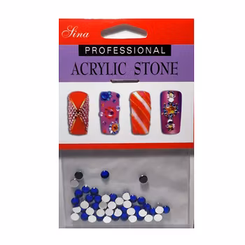 48 st runda rhinestones 4 mm, mörkblå