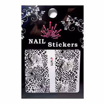 Nail tattoos full cover, M75 leopard