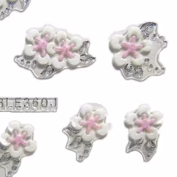 Nagelstickers vita, BLE360J blommor