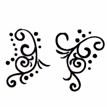 Svarta nagelstickers, YJ002