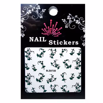 Nagelstickers blandade, BLE873D bladrankor