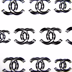 Nail tattoos svarta, BLE1182 Chanel