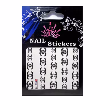 Nail tattoos svarta, BLE1182 Chanel