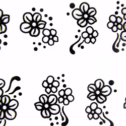 Svarta nagelstickers, YJ021