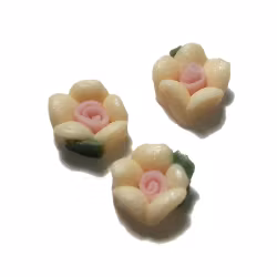3d blommor i keramik, aprikos