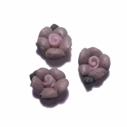 3d blommor i keramik, brun