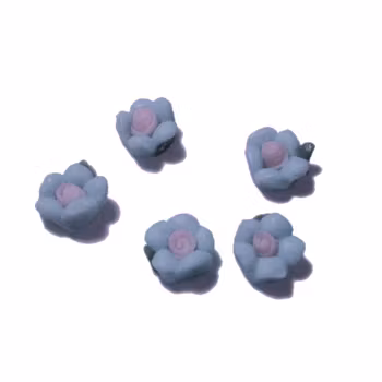 3d blommor i keramik, lilablå