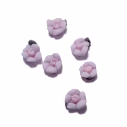 3d blommor i keramik, ljuslila