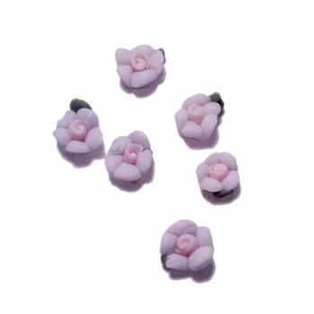 3d blommor i keramik, ljuslila