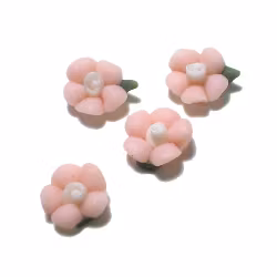 3d blommor i keramik, ljusrosa