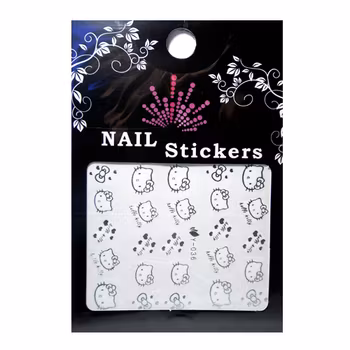 Nail tattoos silver, Y-036 Hello Kitty