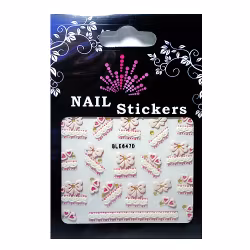 Nagelstickers blandade, BLE647D rosetter