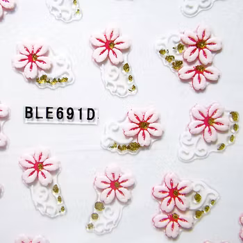 Nagelstickers blandade, BLE691D blommor