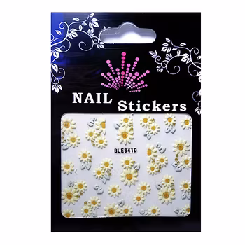 Nagelstickers vita, BLE641D blommor