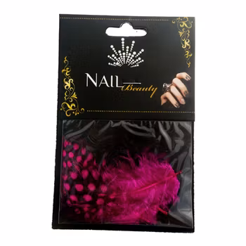 Nailart Fjädrar, rosa