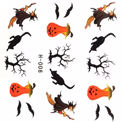 Nail tattoos halloween, H-008