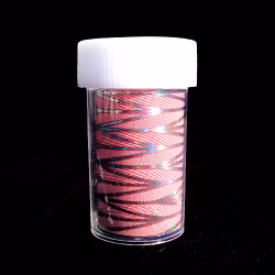 Nagelfolie nr3, rött och silver