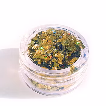 Mylar Glitter Flakes, guld