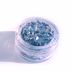 Mylar Glitter Flakes, silver