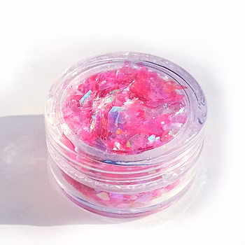 Mylar Glitter Flakes, rosa