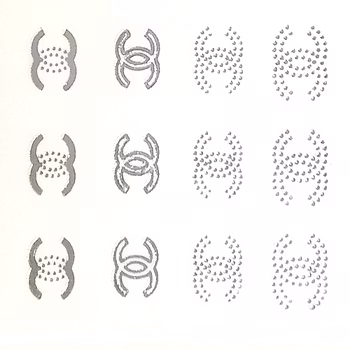 Nail tattoos silver, Y-024 chanel