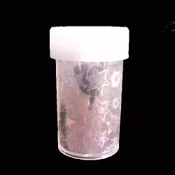 Nagelfolie nr48, silver stjärnor