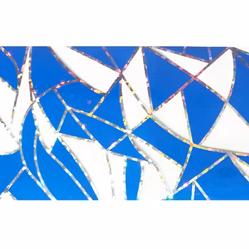 Nagelfolie nr61, blått och silver