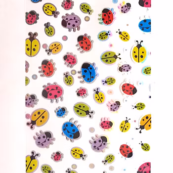 Nagelfolie nr77, nyckelpigor