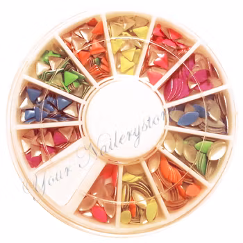 Metalldekorationer neon hel snurra, trianglar & ovaler