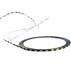 Striping tape, svart med guldmönster