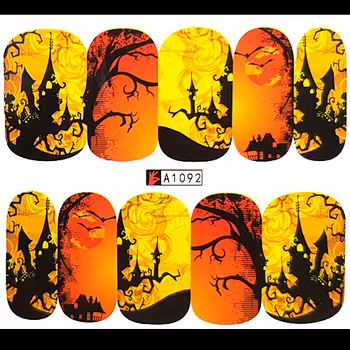Nail tattoos halloween, A1092