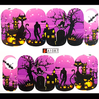 Nail tattoos halloween, A1087