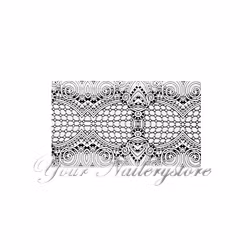 Nagelfolie svart spets, nr 3