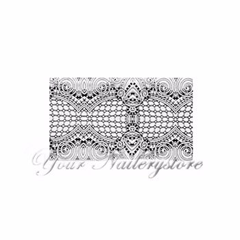 Nagelfolie svart spets, nr 3