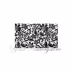 Nagelfolie svart spets, nr 4