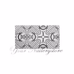 Nagelfolie svart spets, nr 8