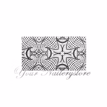 Nagelfolie svart spets, nr 8