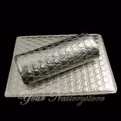 Handstöd med tillhörande platta, silver