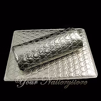 Handstöd med tillhörande platta, silver